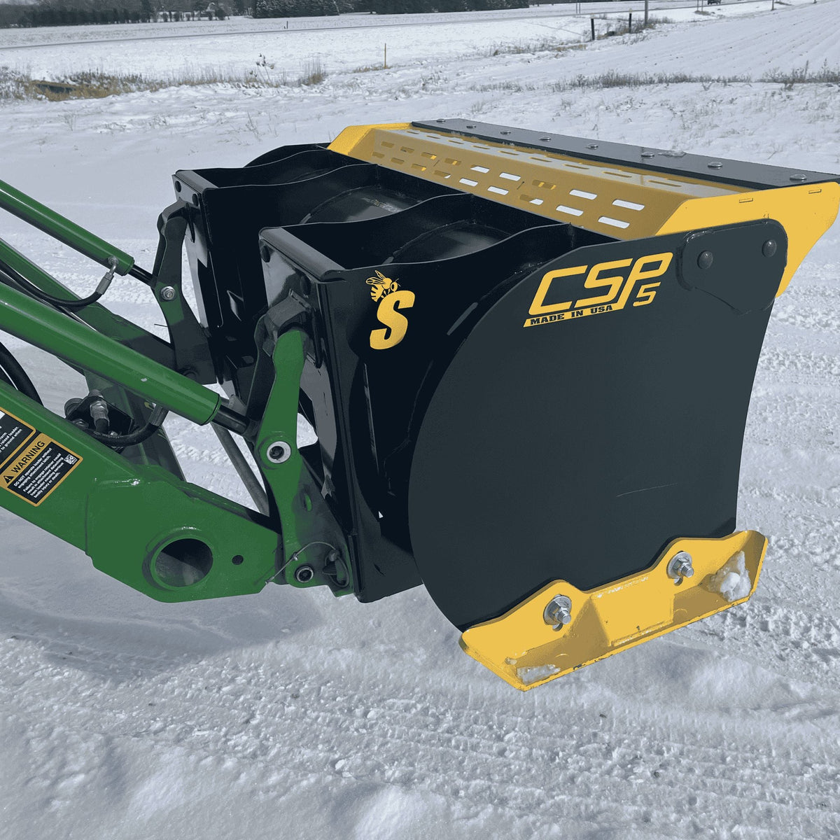 Stinger Compact Tractor Snow Pusher | 4ft - 7ft | Optional Dragback